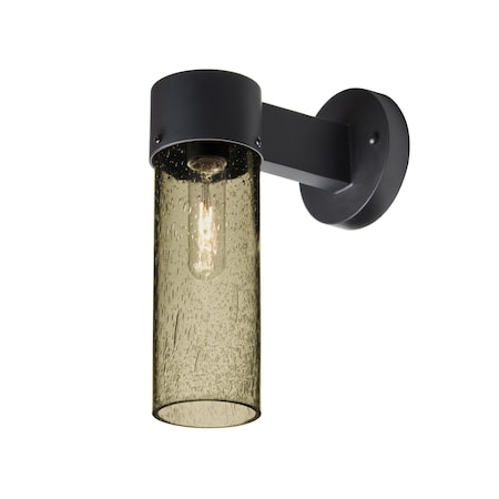 Besa Lighting Juni 10 Outdoor Sconce, Latte Bubble, Black Finish, 1x60W Incandescent JUNI10LT-WALL-BK